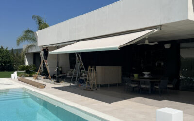 TOLDOS DOBLES ENROLLABLES AUTOMÁTICOS SOMFY PARA PATIO EXTERIOR